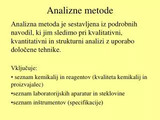 analizne metode