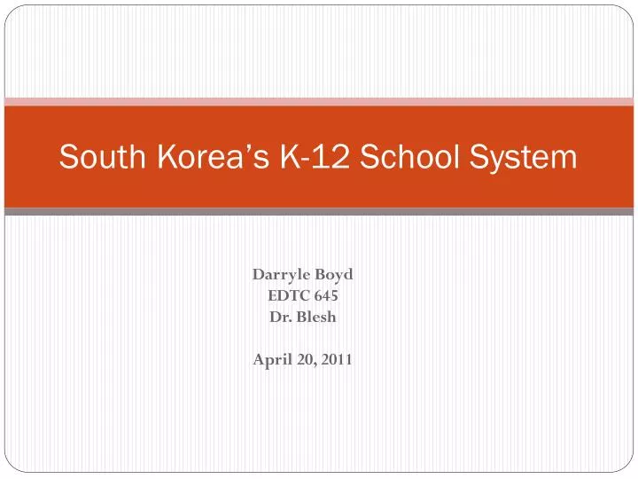 south korea s k 12 school system
