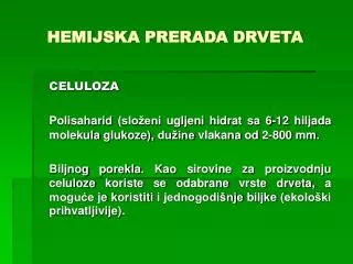 hemijska prerada drveta