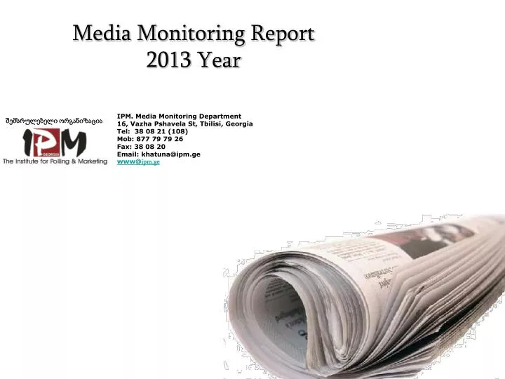 media monitoring report 2013 year