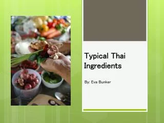 Typical Thai Ingredients