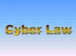 Cyber Law - slide 1