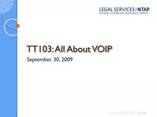 TT103: All About VOIP