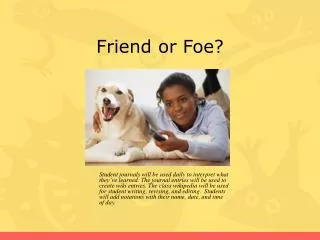 Friend or Foe?