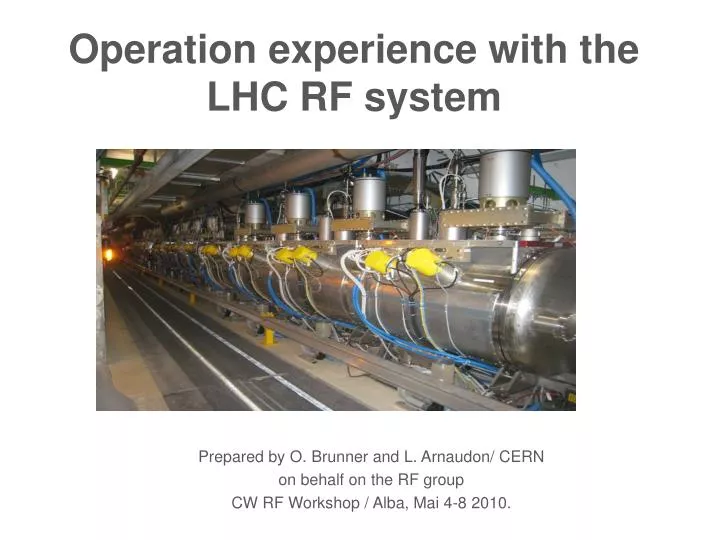 operation experience with the lhc rf system
