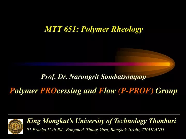 mtt 651 polymer rheology