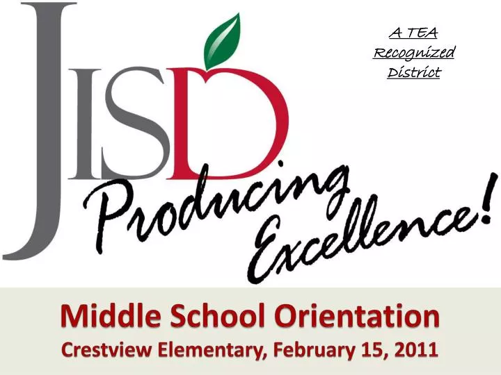 middle school orientation crestview elementary february 15 2011