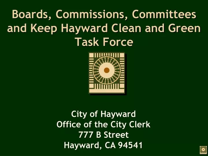 boards commissions committees and keep hayward clean and green task force