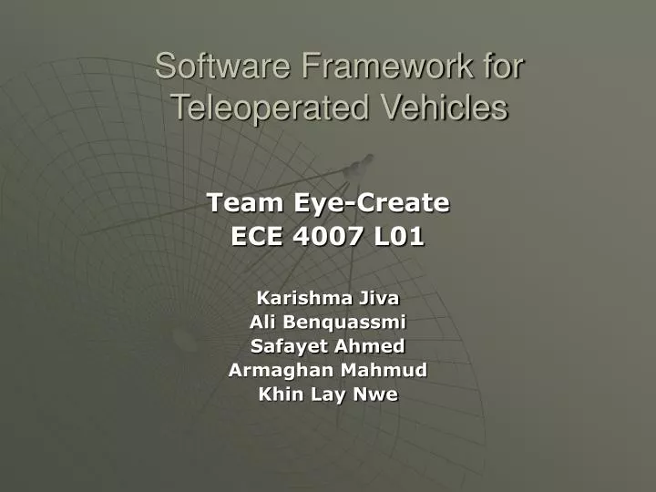 software framework for teleoperated vehicles