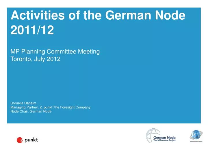 activities of the german node 2011 12