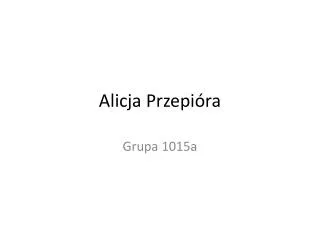 alicja przepi ra