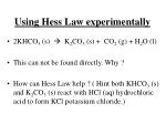 Using Hess Law experimentally - slide 1