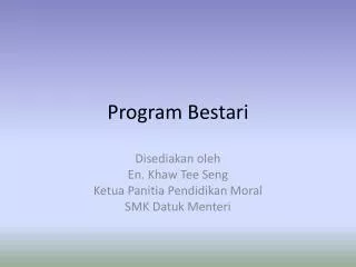 program bestari