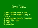 Over View - slide 1