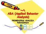 ABA (Applied Behavior Analysis) - slide 1