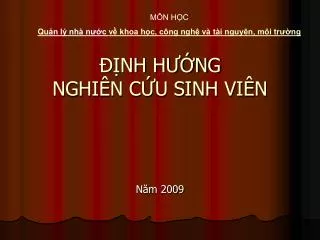 nh h ng nghi n c u sinh vi n