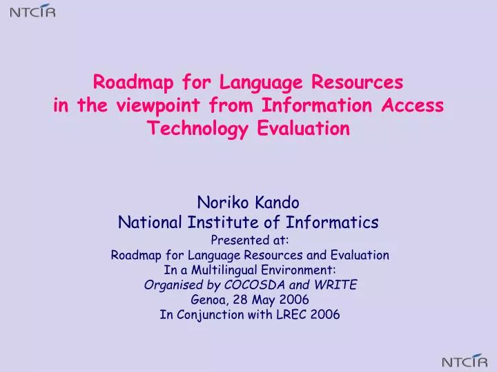 noriko kando national institute of informatics