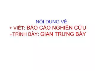 n i dung v vi t b o c o nghi n c u tr nh b y gian tr ng b y