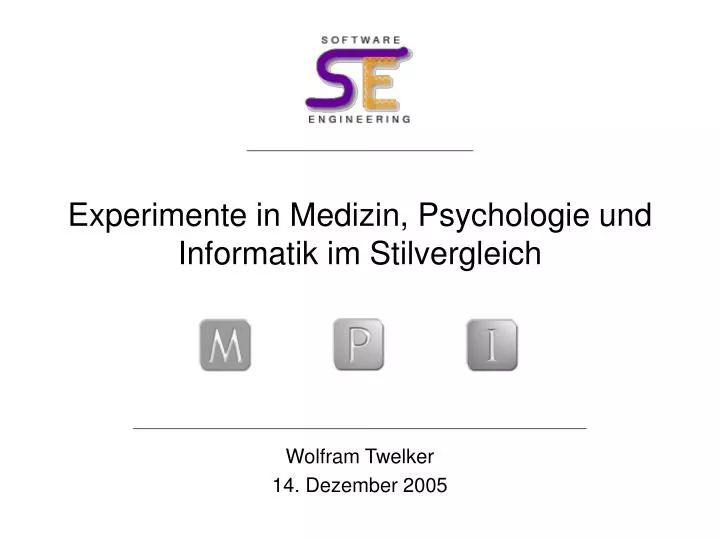 experimente in medizin psychologie und informatik im stilvergleich