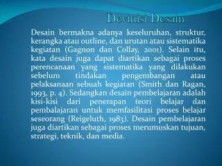 devinisi desain