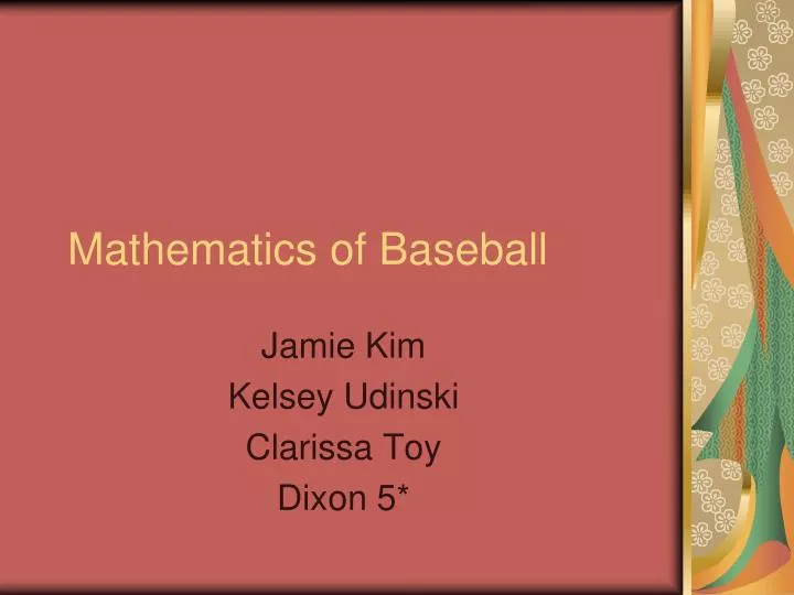 mathematics of baseball