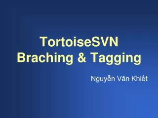 tortoisesvn braching tagging