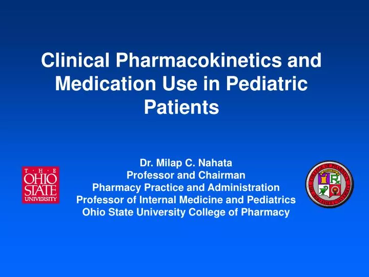 clinical pharmacokinetics and medication use in pediatric patients