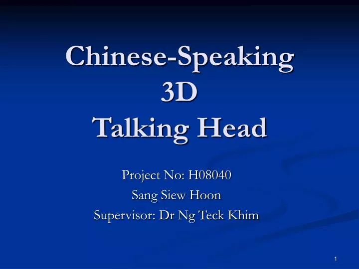 chinese speaking 3d talking head