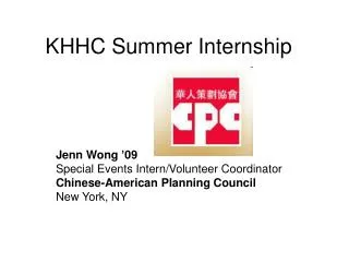 KHHC Summer Internship