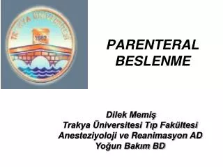 parenteral beslenme