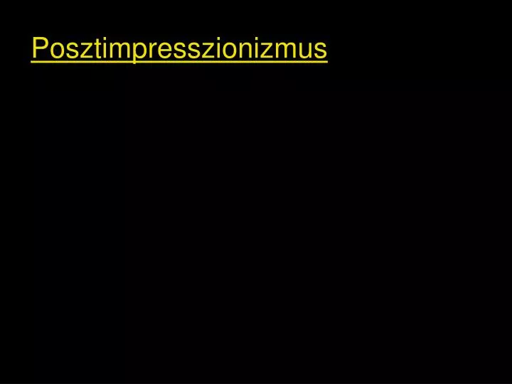 posztimpresszionizmus