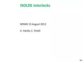 ISOLDE Interlocks