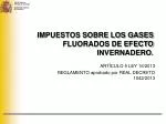 IMPUESTOS SOBRE LOS GASES FLUORADOS DE EFECTO INVERNADERO . - slide 1