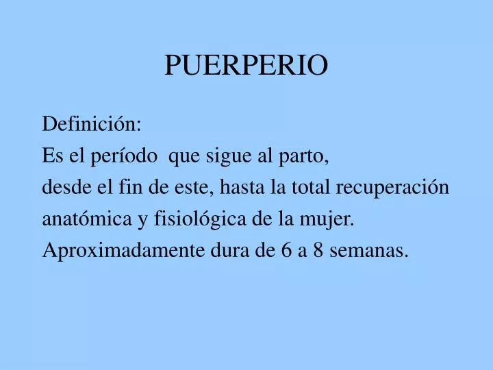 puerperio