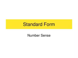 Standard Form