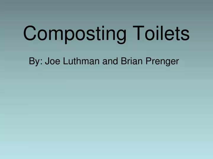 composting toilets
