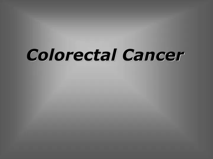 colorectal cancer