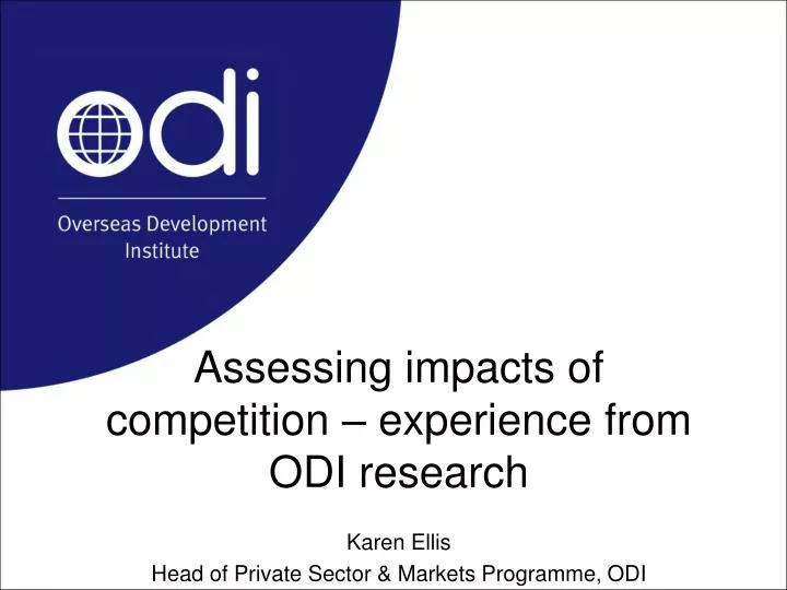 assessing impacts of competition experience from odi research