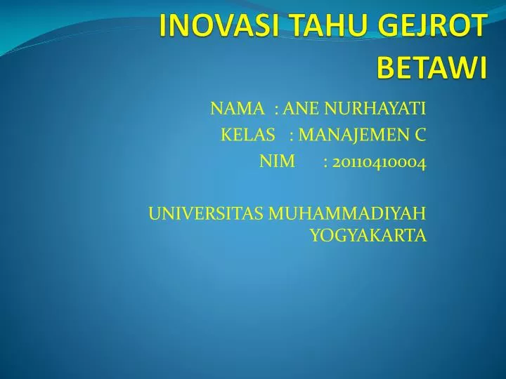 inovasi tahu gejrot betawi