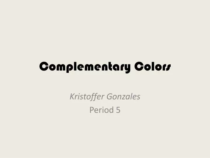 complementary colors