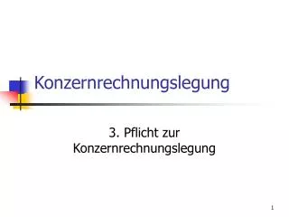 konzernrechnungslegung