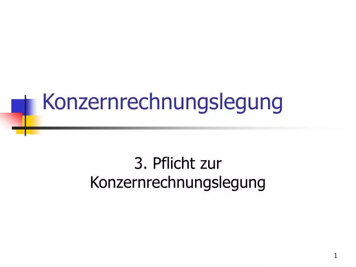 konzernrechnungslegung