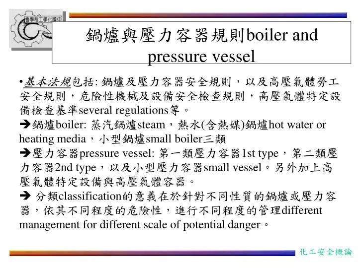 boiler and pressure vessel