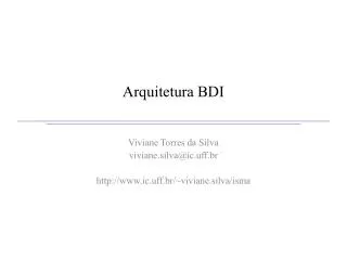 arquitetura bdi