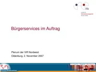 plenum der vir nordwest oldenburg 2 november 2007