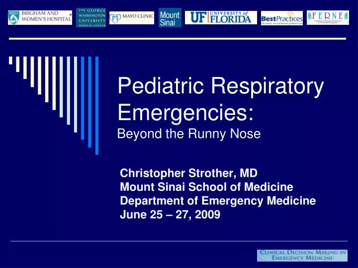 pediatric respiratory emergencies beyond the runny nose