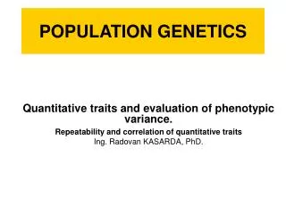 POPULATION GENETICS