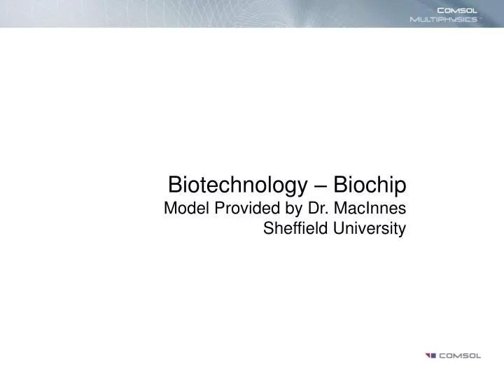 biotechnology biochip model provided by dr macinnes sheffield university