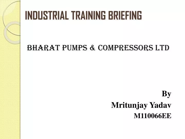 industrial training briefing