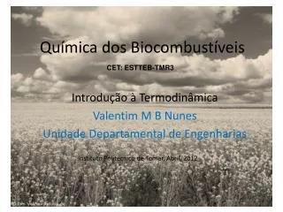 qu mica dos biocombust veis